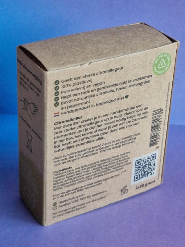 Anti-Insect Bar – Citronella & Krachtige Munt HappySoaps