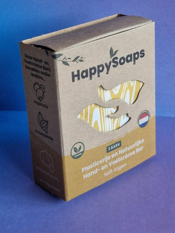 Hand- en Voetcrème Bar - Soft Argan HappySoaps