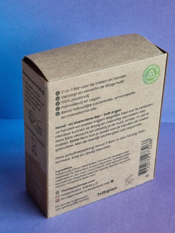 Hand- en Voetcrème Bar - Soft Argan – HappySoaps